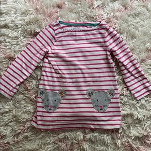 Mini boden striped tunic top
